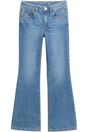 TOM TAILOR 1045280 Jean évasé, 10152-Mid Stone Bright Blue Denim, 134 Fille