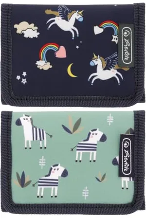 HERLITZ Portefeuille pour Enfant, Motif Licorne zèbre, Motifs Assortis – Pas de Choix Possible, 1 pièce, , Portefeuille
