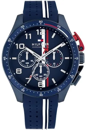 Tommy Hilfiger Montre Chronographe à Quartz pour Homme avec Bracelet en Silicone