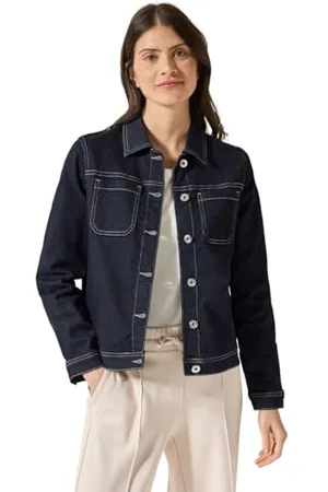CECIL B212604 Veste en Jean Rinsed Wash, Délavage rainuré, XL Femmes