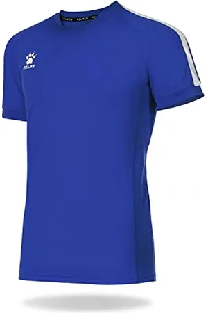kelme Global Maillot de Football Homme, Bleu Roi/Blanc, XS