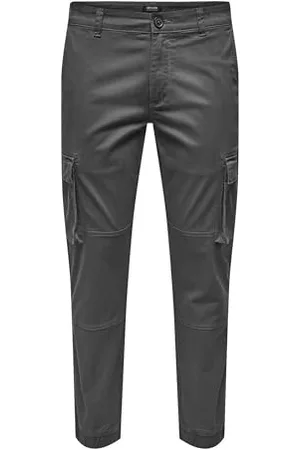 Only & Sons Onscam Stage Cargo Cuff Life 6687 Noos, Gris à Rayures, 36W / 36L Hommes