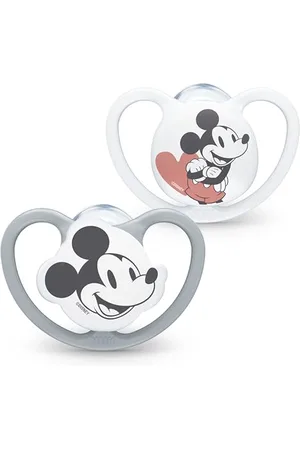 NUK Lot de 2 tétines Space Baby - 18-36 mois - Tétines avec ventilation supplémentaire - Silicone sans BPA - 10739755