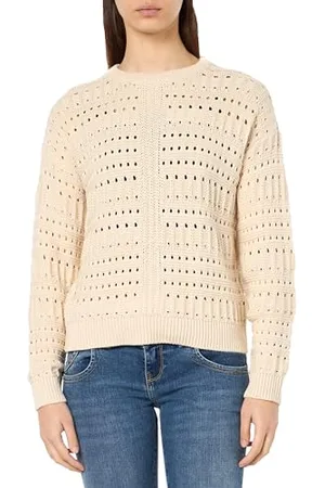 VILA Vilisette L/S O-Neck Top tricoté Pull, , L Femme