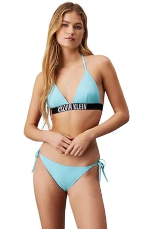 Calvin Klein Haut de Bikini Triangle Femme Triangle Nylon Bonnets Moulés, , M