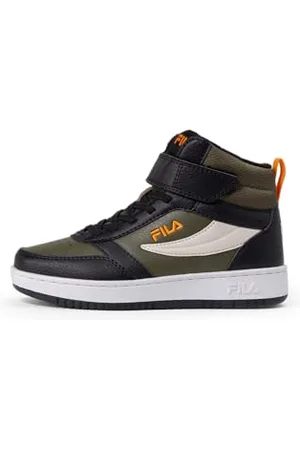 Fila REGA NF Mid Velcro Kids Basket, Olive Night-Black, 32 EU