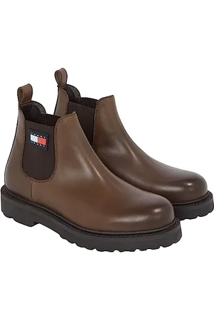 Tommy Hilfiger Homme Bottes Mid Boot Cuir, Marron (Velvet Brown), 44 EU