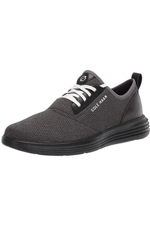 Cole Haan Homme Grandsport Journey Knit Sneaker Basket, Black Magnet Optic White, 48 EU