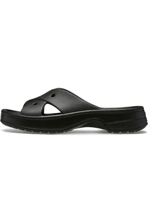 Crocs Femme Classic Womens Cross Strap Sandales, Black, 39/40 EU