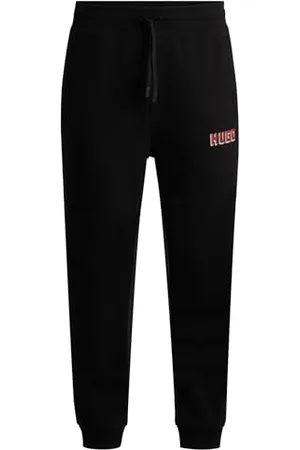 HUGO BOSS HUGO Hommes Diqomo Bas de survêtement en Molleton de Coton avec Logo imprimé
