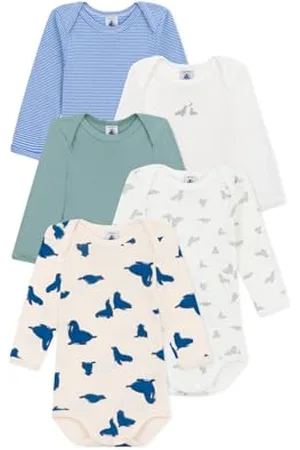 Petit Bateau A0CCS Bodies Us Manches Longues, , 3 Ans (Lot de 5) Mixte bébé