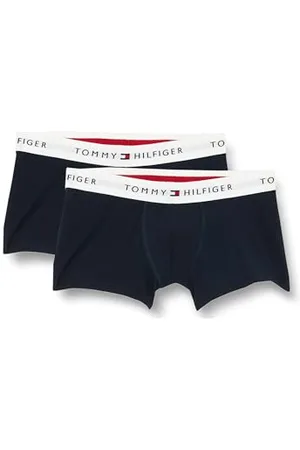 Tommy Hilfiger Boxers Lot de 2 Garçon avec Ceinture à Motif Logo, Bleu (Desert Sky/Desert Sky), 10-12 Ans