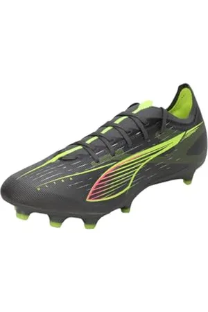 PUMA Mixte Ultra 5 Match FG/AG Chaussure de Football, Matte Aged Silver-Yellow Alert Aged Silver, 46.5 EU