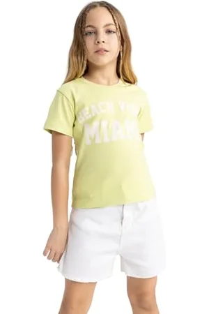 DeFacto T-shirt fille - t-shirts tendance pour enfants - t-shirts fille pour filles - t-shirts fille