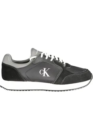 Calvin Klein Baskets Homme Sock Laceup Élégantes, Multicolore (Black/Charcoal Grey/Bright White), 45
