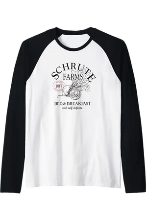 The Office Grande étiquette Schrute Farms Manche Raglan