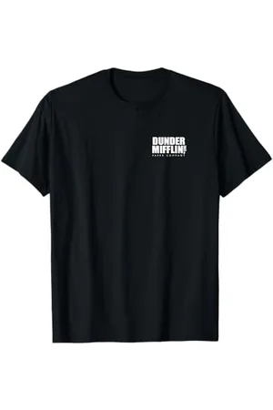 The Office Dunder Mifflin Logo Gauche Poitrine et Dos T-Shirt