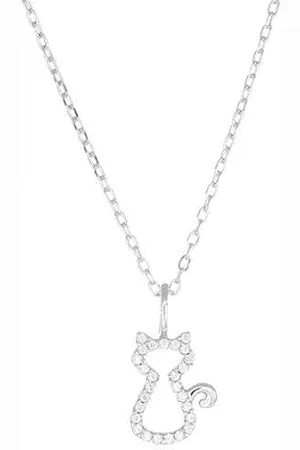 AMEN (P Cuddles Luxury, Colar Silver 40+5cm, Prata 925 (2,24GR), GATO