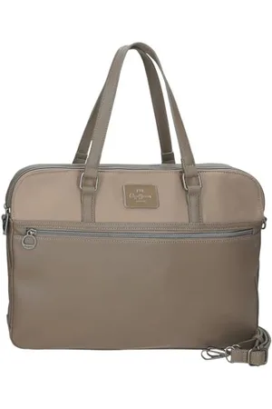 Pepe Jeans Christine Sac pour Ordinateur Portable 15,6 Pouces Beige 40 x 30 x 5 cm Polyester avec détails en Cuir synthétique by Joumma Bags, , Talla única, Mallette