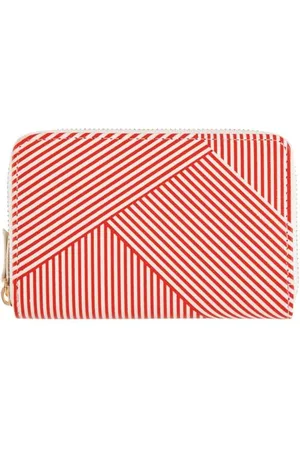DRAEGER PARIS 1886 Draeger Paris - Portefeuille Femme - Rayures Blanches Et Rouges - polyuréthane