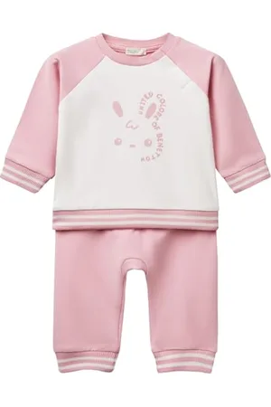 Benetton Comp(Maglia+Pant) 3mduak00q Pantalon, , 12 Mois Bébé Fille