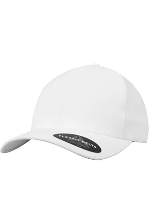 Flexfit Delta Baseball Cap, Unisex Basecap aus Polyester für Damen und Herren, ohne Naht, wasserabweisend, white, L/XL