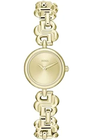 HUGO BOSS Montre à Mouvement à Quartz Trois Aiguilles pour Femme Collection Double B Dressy avec Bracelet en Acier Inoxydable