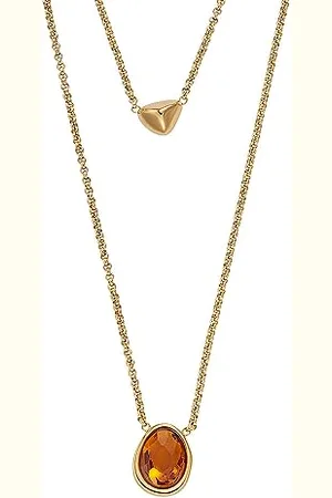 Skagen Collier pour femmes, collier à pendentifs en verre de mer et acier inoxydable