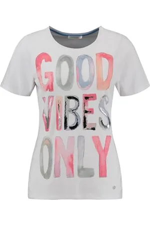 Key Largo KEYLARGO WT Good Vibes Round T-Shirt, Blanc (1000), S Femmes