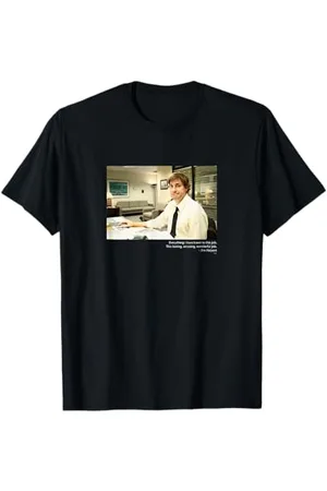 The Office Jim souriant avec citation T-Shirt