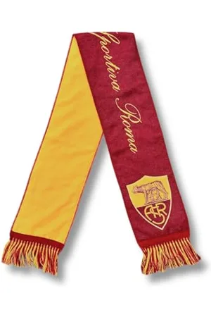 As Roma Écharpe Jacquard VIP Rouge Logo Traditionnel
