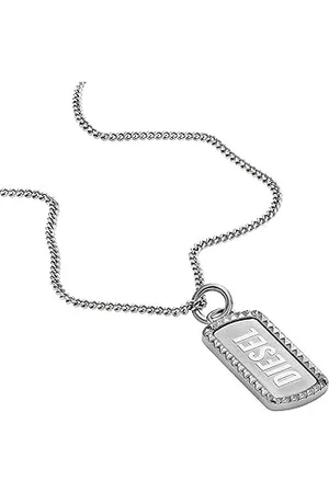 Diesel Collier pour homme, Dog Tag en acier inoxydable, DX1455040