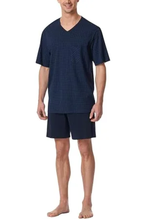 Schiesser Schlafanzug Kurz V-Ausschnitt-Nightwear Set Ensemble de Pijama, , 50 Hommes
