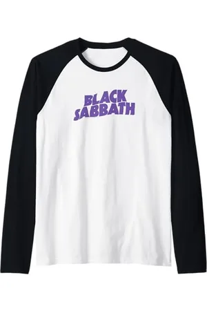 Black Sabbath Logo ondulé violet Manche Raglan