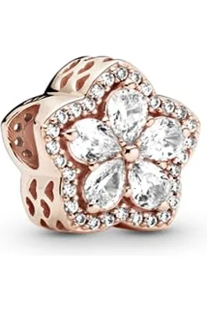 PANDORA Breloque Pavé Flocon de neige étincelant 789224C01 Rose