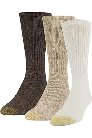 Gold Toe Lot de 3 paires de chaussettes décontractées pour homme, , L
