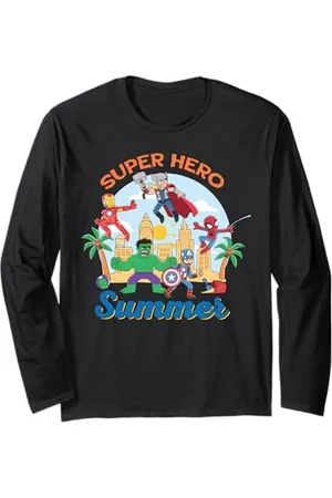 Marvel Super Hero Summer Avengers Spider-Man Beach Vacation Manche Longue