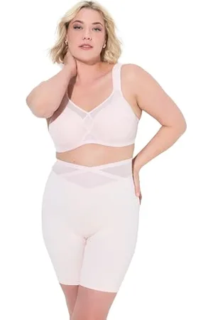 Ulla Popken Shaping-Panty, Breiter Meshbund, Wickeleffekt, High Waist Culotte Gainante, , 62-64 Grande Taille Femmes