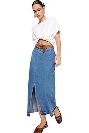 Trendyol Jupe trapèze en Jean pour Femme, , 40