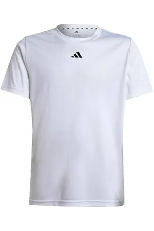 adidas Mixte Enfant Train Essentials Logo Regular Fit T-Shirt Junior, White/Black, 11-12 Years