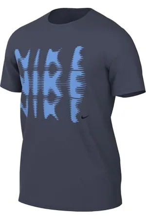 Nike Hyverse Dri-Fit UV HJ3074-437 T-Shirt de Fitness à Manches Courtes pour Homme, Bleu et Noir, Taille M