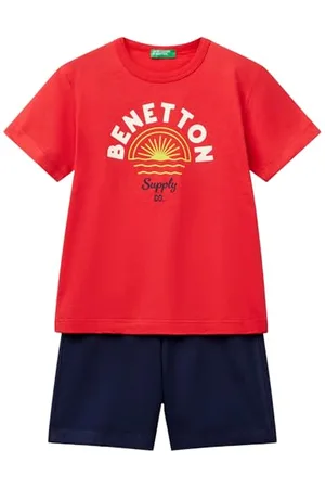 Benetton Comp(t-Shirt+Short) 3096gk00q Ensemble de layettes pour bébés et Bambins, , 3 Ans Enfants et Adolescents