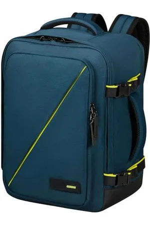 American Tourister Take2Cabin - Sac cabine Easyjet 36 x 20 x 45 cm, 38 L, 0,70 kg, bagage à main, sac à dos pour avion M Underseater, bleu (Harbour Blue)