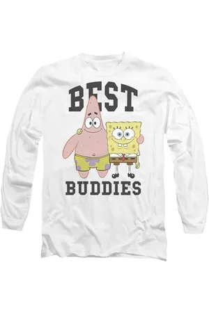 Spongebob And Patrick, Best Buddies Unisex Adult Longsleeve T Shirt, , L Mixte