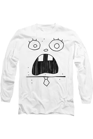 Spongebob Doogle Face Unisex Adult Longsleeve T Shirt, , L Mixte
