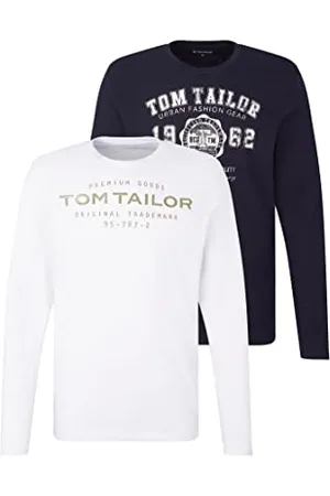 TOM TAILOR Hommes Lot de 2 t-shirts à manches longues 1034857, , XXL