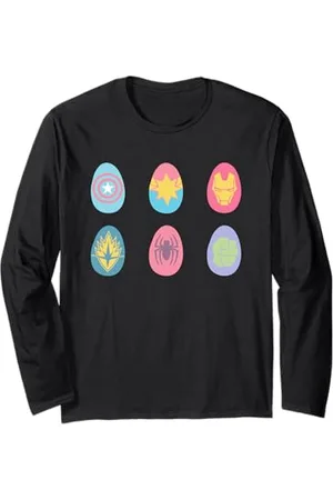 Marvel Easter Eggs Avengers Emblems Pastel Decoration Manche Longue