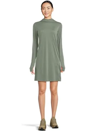 Fjällräven FJALLRAVEN 14300012-614 Abisko Sun-Hoodie Dress W Sweatshirt Femme Patina Green Taille M