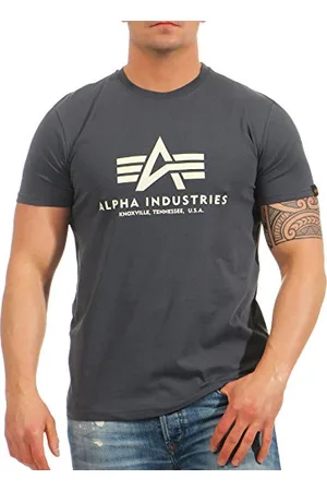 Alpha Industries Alpha Indutries Basic Shirt pour Homme, Greyblack, XL