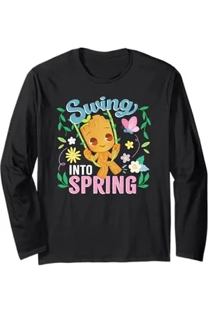 Marvel Swing Into Spring Baby Groot Lovely Pastel Floral Manche Longue